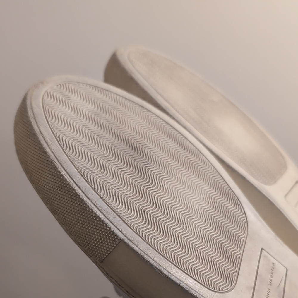 Sophia Webster Leather White Flowers Slip-on Sneakers - Picture 5 of 11